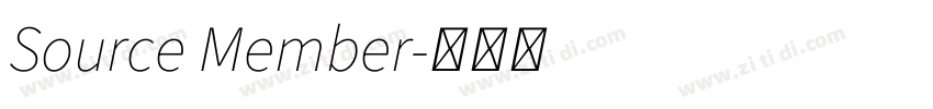 Source Member字体转换